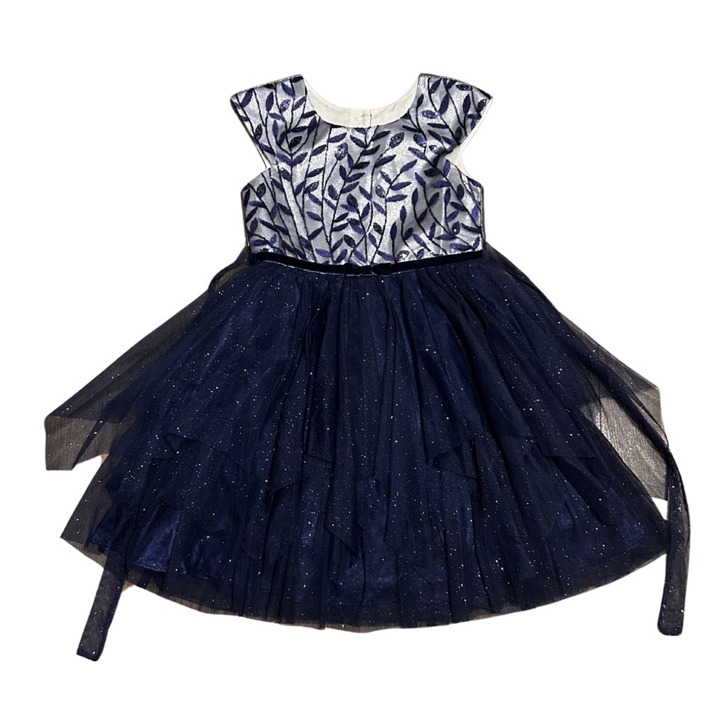 Jona Michelle Blue & Silver Sparkly Dress, Kids